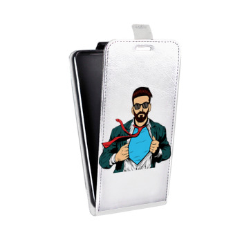 Дизайнерский вертикальный чехол-книжка для Lenovo Vibe X2 Прозрачный брутальный мужчина (на заказ)