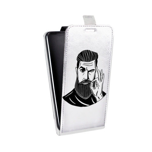 Дизайнерский вертикальный чехол-книжка для ASUS ZenFone 5 Lite Прозрачный брутальный мужчина
