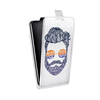 Дизайнерский вертикальный чехол-книжка для LG K7 Прозрачный брутальный мужчина (на заказ)