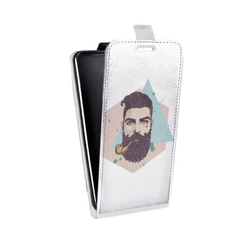 Дизайнерский вертикальный чехол-книжка для Alcatel One Touch Pop D5 Прозрачный брутальный мужчина (на заказ)