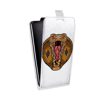 Дизайнерский вертикальный чехол-книжка для Iphone 7 Plus / 8 Plus Прозрачные змеи (на заказ)