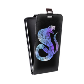 Дизайнерский вертикальный чехол-книжка для Samsung Galaxy J5 Прозрачные змеи (на заказ)