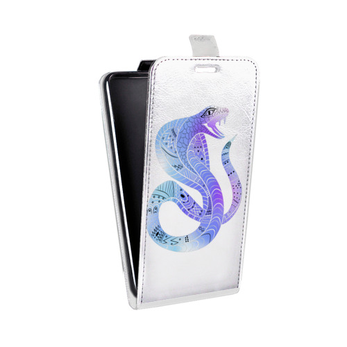 Дизайнерский вертикальный чехол-книжка для Huawei P40 Прозрачные змеи