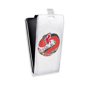 Дизайнерский вертикальный чехол-книжка для Huawei P9 Прозрачные змеи (на заказ)
