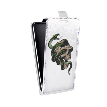 Дизайнерский вертикальный чехол-книжка для Huawei P10 Прозрачные змеи (на заказ)