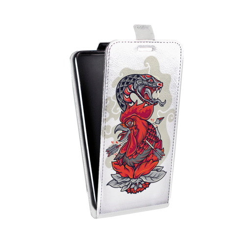 Дизайнерский вертикальный чехол-книжка для ASUS ZenFone 5 Lite Прозрачные змеи