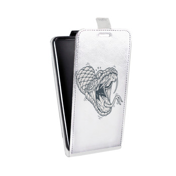 Дизайнерский вертикальный чехол-книжка для Huawei Honor 7A Pro Прозрачные змеи (на заказ)
