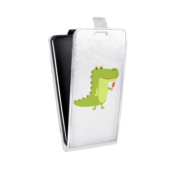 Дизайнерский вертикальный чехол-книжка для Lenovo P2 Прозрачные крокодилы (на заказ)