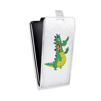 Дизайнерский вертикальный чехол-книжка для Xiaomi RedMi Note 4 Прозрачные крокодилы (на заказ)