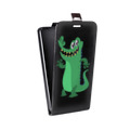 Дизайнерский вертикальный чехол-книжка для Realme 7 Pro Прозрачные крокодилы