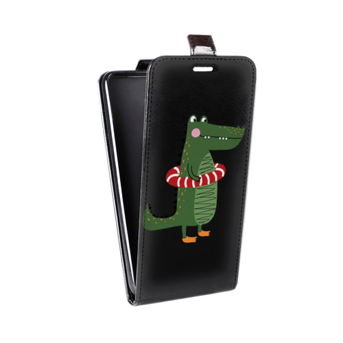 Дизайнерский вертикальный чехол-книжка для Huawei Y9s Прозрачные крокодилы