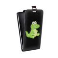 Дизайнерский вертикальный чехол-книжка для Realme 7 Pro Прозрачные крокодилы