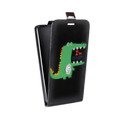 Дизайнерский вертикальный чехол-книжка для Samsung Galaxy Note 7 Прозрачные крокодилы