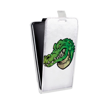 Дизайнерский вертикальный чехол-книжка для Lenovo Vibe C2 Прозрачные крокодилы (на заказ)