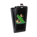 Дизайнерский вертикальный чехол-книжка для Huawei Honor 6 Plus Прозрачные крокодилы