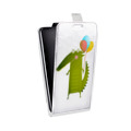 Дизайнерский вертикальный чехол-книжка для Huawei P Smart Z Прозрачные крокодилы
