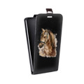 Дизайнерский вертикальный чехол-книжка для Iphone 11 Pro Прозрачные лошади и единороги 