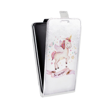 Дизайнерский вертикальный чехол-книжка для Samsung Galaxy J2 Prime Прозрачные лошади и единороги  (на заказ)