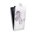 Дизайнерский вертикальный чехол-книжка для Alcatel One Touch Hero Прозрачные лошади и единороги 