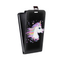 Дизайнерский вертикальный чехол-книжка для HTC One A9S Прозрачные лошади и единороги 