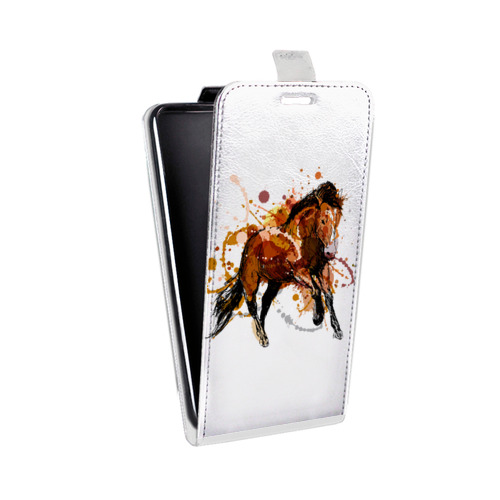 Дизайнерский вертикальный чехол-книжка для Nokia 3.4 Прозрачные лошади и единороги 
