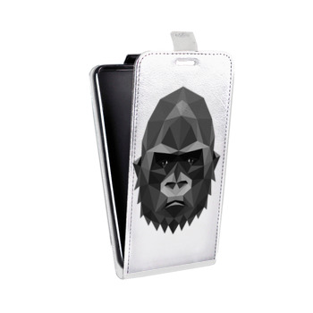 Дизайнерский вертикальный чехол-книжка для Samsung Galaxy Note 2 Прозрачные обезьяны (на заказ)