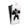 Дизайнерский вертикальный чехол-книжка для Samsung Galaxy Core Prime Прозрачные обезьяны