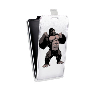 Дизайнерский вертикальный чехол-книжка для Iphone 7 Прозрачные обезьяны (на заказ)