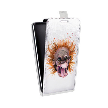 Дизайнерский вертикальный чехол-книжка для Lenovo S850 Прозрачные обезьяны (на заказ)