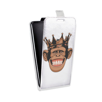 Дизайнерский вертикальный чехол-книжка для Samsung Galaxy A3 Прозрачные обезьяны (на заказ)