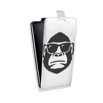 Дизайнерский вертикальный чехол-книжка для Samsung Galaxy A5 (2016) Прозрачные обезьяны (на заказ)