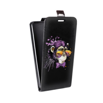 Дизайнерский вертикальный чехол-книжка для OnePlus 6T Прозрачные обезьяны (на заказ)