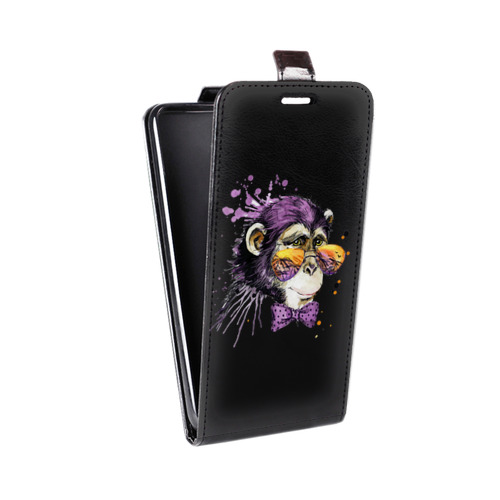 Дизайнерский вертикальный чехол-книжка для Iphone 5c Прозрачные обезьяны