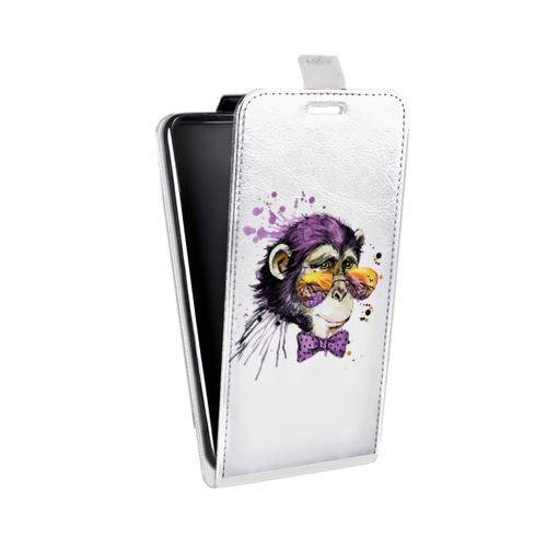 Дизайнерский вертикальный чехол-книжка для Nokia 7.1 Прозрачные обезьяны