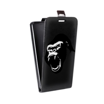 Дизайнерский вертикальный чехол-книжка для Iphone 5s Прозрачные обезьяны (на заказ)