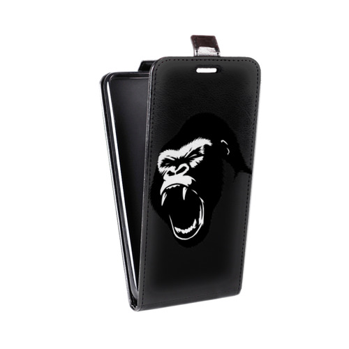 Дизайнерский вертикальный чехол-книжка для Iphone 5c Прозрачные обезьяны