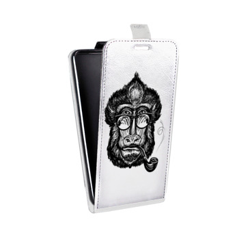 Дизайнерский вертикальный чехол-книжка для ASUS Zenfone 4 Прозрачные обезьяны (на заказ)