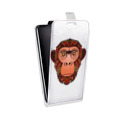 Дизайнерский вертикальный чехол-книжка для Alcatel Pop 4 Прозрачные обезьяны
