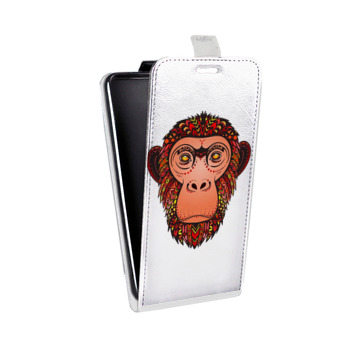 Дизайнерский вертикальный чехол-книжка для Samsung Galaxy A5 (2016) Прозрачные обезьяны (на заказ)