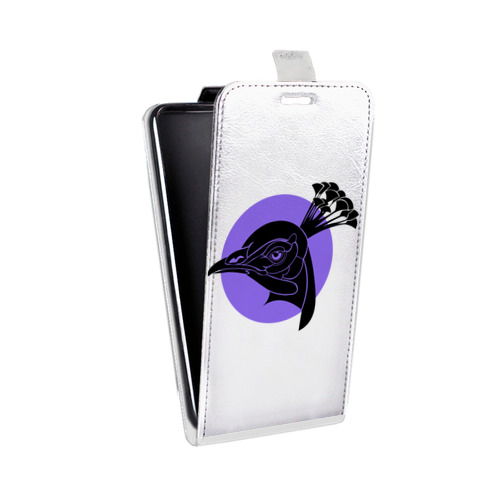 Дизайнерский вертикальный чехол-книжка для HTC U Ultra Прозрачные павлины