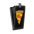 Дизайнерский вертикальный чехол-книжка для Alcatel 3 Прозрачная Пицца