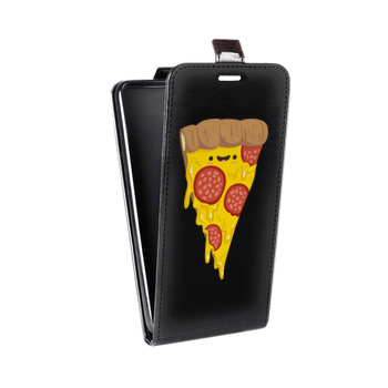 Дизайнерский вертикальный чехол-книжка для Samsung Galaxy Note 5 Прозрачная Пицца (на заказ)