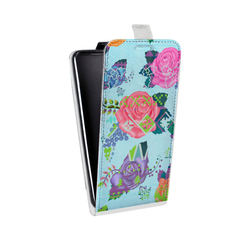 Дизайнерский вертикальный чехол-книжка для HTC Desire 601 Летние розы