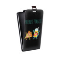 Дизайнерский вертикальный чехол-книжка для Samsung Galaxy J6 Прозрачная Пицца