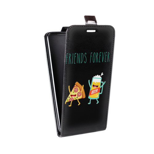 Дизайнерский вертикальный чехол-книжка для ASUS ZenFone Go ZB500KL Прозрачная Пицца