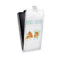 Дизайнерский вертикальный чехол-книжка для Alcatel One Touch Pop C9 Прозрачная Пицца