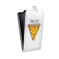 Дизайнерский вертикальный чехол-книжка для Alcatel 1C Прозрачная Пицца