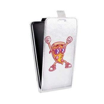 Дизайнерский вертикальный чехол-книжка для Iphone 7 Прозрачная Пицца (на заказ)