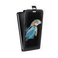 Дизайнерский вертикальный чехол-книжка для HTC Desire Eye Прозрачные попугаи