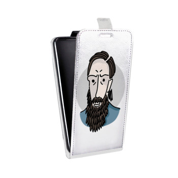Дизайнерский вертикальный чехол-книжка для LG K7 Прозрачные русские писатели (на заказ)